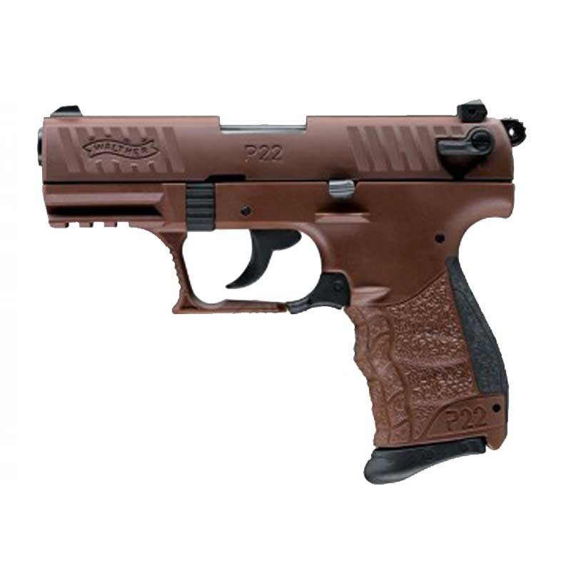 Pistolet alarme WALTHER P22Q arme de defense pour femme Chocolate