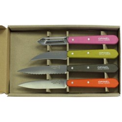 Coffret OPINEL - Les Essentiels du Cuisinier - 4 Couleurs boite ouverte