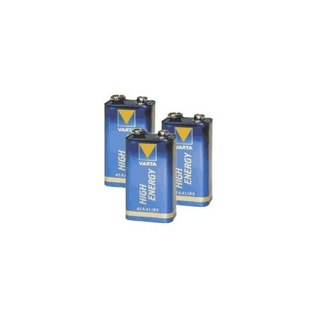 Lot de 3 piles alcaline 9V (6LR61) Lot de 3 piles alcaline 9V (6LR61)