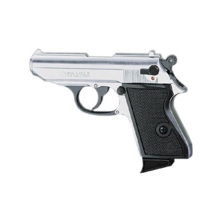 Pistolet d'alarme, a blanc ou a gaz pour femme, 9 mm, Kimar 911 nickelé