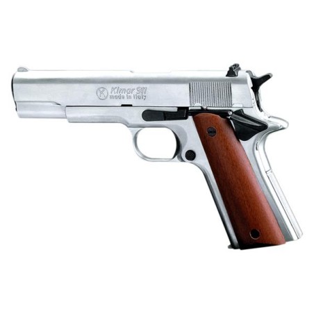 Pistolet d'alarme, a blanc ou a gaz pour femme, 9 mm, Kimar 911 nickelé